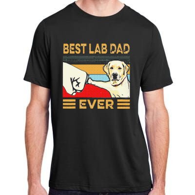 Best Lab Dad Ever Retro Vintage Adult ChromaSoft Performance T-Shirt