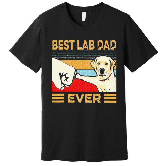 Best Lab Dad Ever Retro Vintage Premium T-Shirt