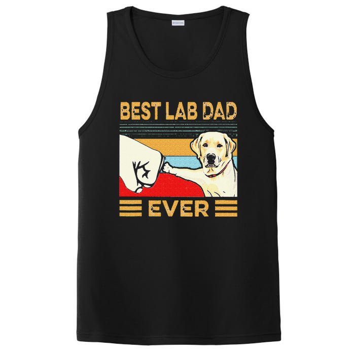 Best Lab Dad Ever Retro Vintage PosiCharge Competitor Tank