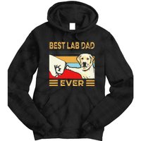 Best Lab Dad Ever Retro Vintage Tie Dye Hoodie