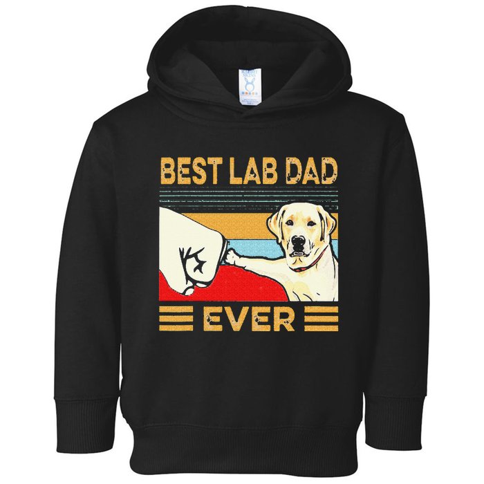 Best Lab Dad Ever Retro Vintage Toddler Hoodie