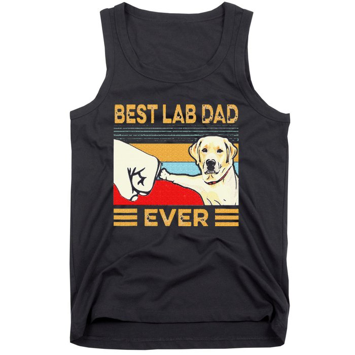 Best Lab Dad Ever Retro Vintage Tank Top