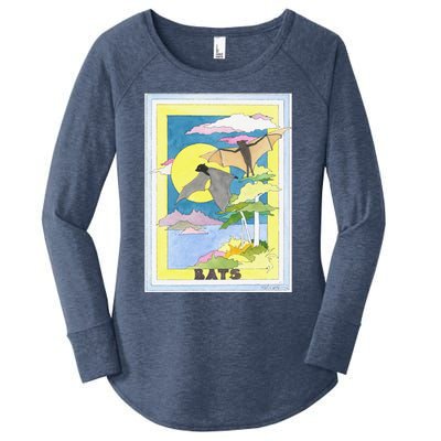 Birch Lake Design Bats Women's Perfect Tri Tunic Long Sleeve Shirt