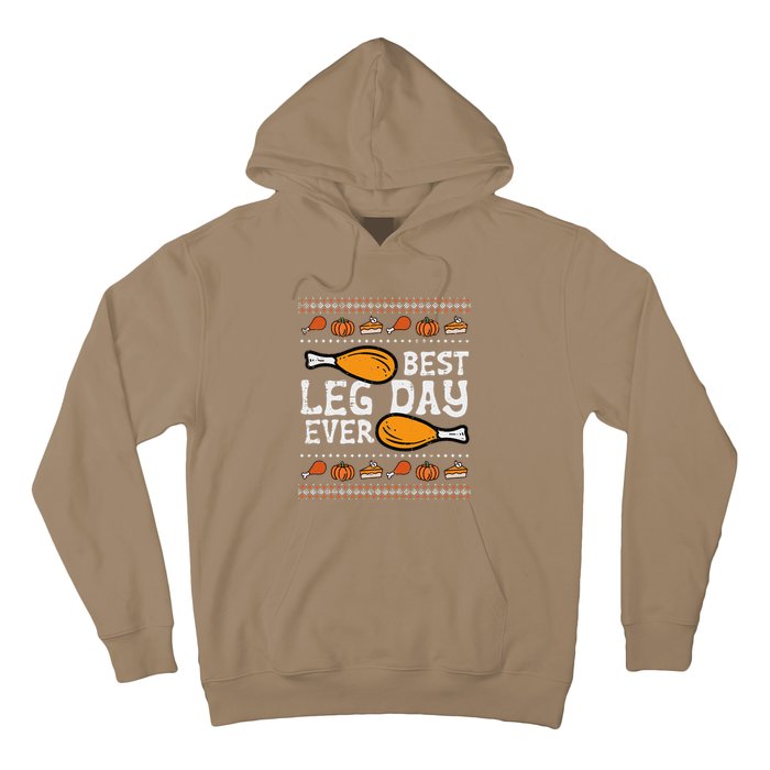 Best Leg Day Ever Turkey Funny Thanksgiving Hoodie