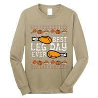 Best Leg Day Ever Turkey Funny Thanksgiving Long Sleeve Shirt