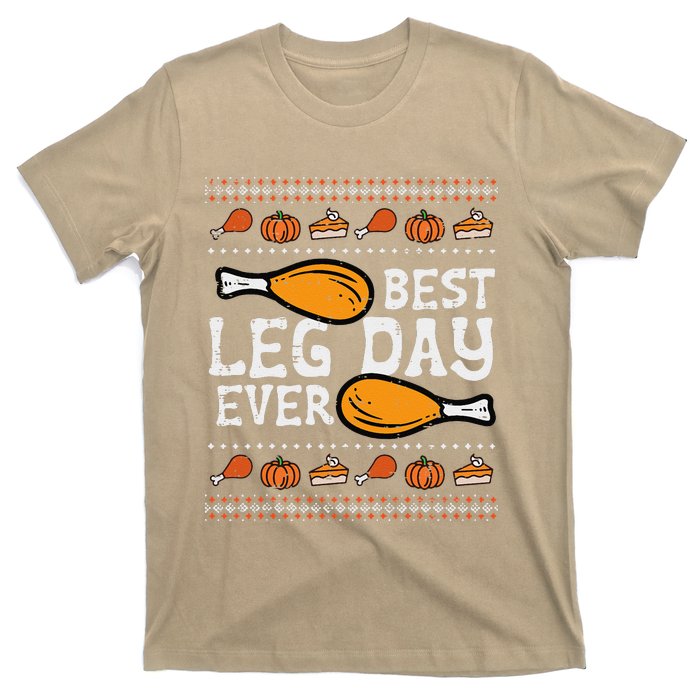 Best Leg Day Ever Turkey Funny Thanksgiving T-Shirt