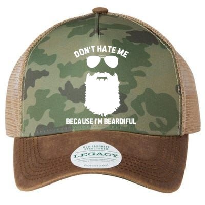 Beard Lover Dont Hate Me Because Im Beardiful Legacy Tie Dye Trucker Hat