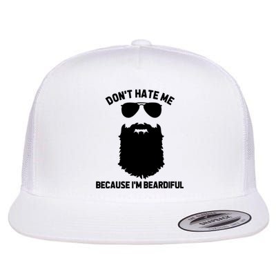 Beard Lover Dont Hate Me Because Im Beardiful Flat Bill Trucker Hat