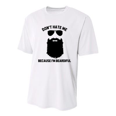 Beard Lover Dont Hate Me Because Im Beardiful Youth Performance Sprint T-Shirt