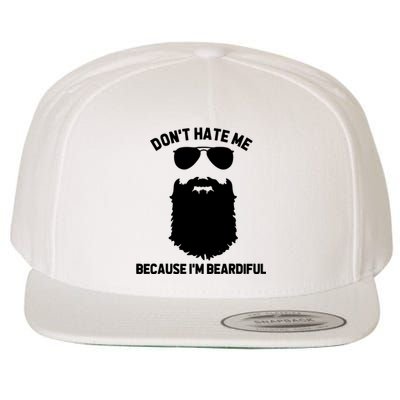 Beard Lover Dont Hate Me Because Im Beardiful Wool Snapback Cap