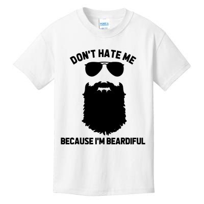 Beard Lover Dont Hate Me Because Im Beardiful Kids T-Shirt