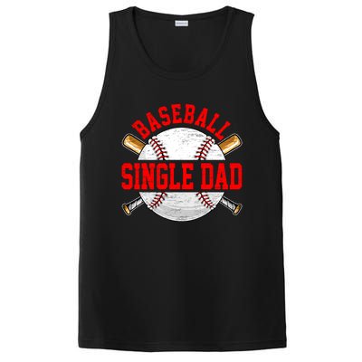 Baseball Lover Design For Fathers Day Baseball Single Dad Gift PosiCharge Competitor Tank