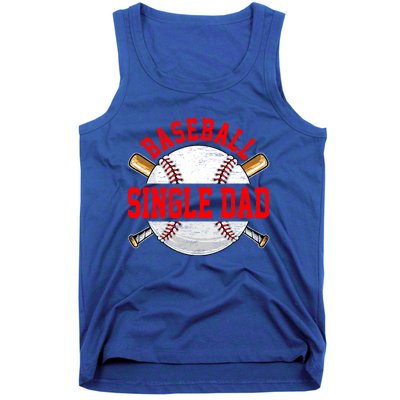 Baseball Lover Design For Fathers Day Baseball Single Dad Gift Tank Top