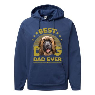 Best Leonberger Dog Dad Ever Gift Gift Performance Fleece Hoodie