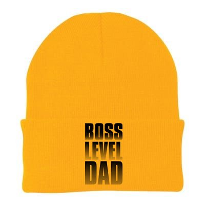 Boss Level Dad Gift Dad By Day Gamer By Nighfunny Gift Cute Gift Knit Cap Winter Beanie