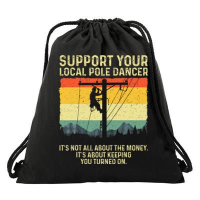 Best Lineman Design For Electrical Lineman Drawstring Bag