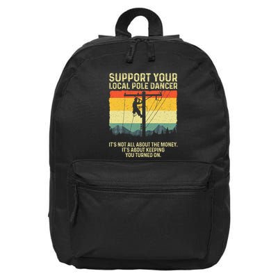 Best Lineman Design For Electrical Lineman 16 in Basic Backpack