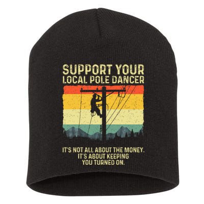 Best Lineman Design For Electrical Lineman Short Acrylic Beanie