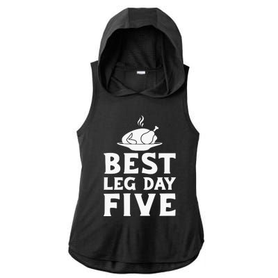 Best Leg Day Five Ladies PosiCharge Tri-Blend Wicking Draft Hoodie Tank