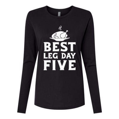 Best Leg Day Five Womens Cotton Relaxed Long Sleeve T-Shirt