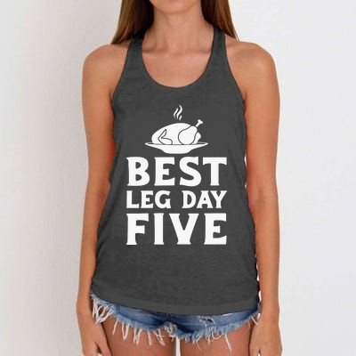 Best Leg Day Five Women's Knotted Racerback Tank