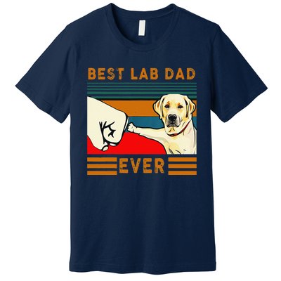 Best Lab Dad Fathers Day Dad Gifts Best Labrador Dad Premium T-Shirt