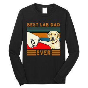 Best Lab Dad Father's Day Dad Gifts Best Labrador Dad Long Sleeve Shirt