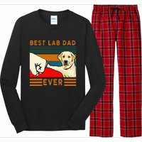 Best Lab Dad Father's Day Dad Gifts Best Labrador Dad Long Sleeve Pajama Set