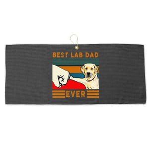 Best Lab Dad Father's Day Dad Gifts Best Labrador Dad Large Microfiber Waffle Golf Towel