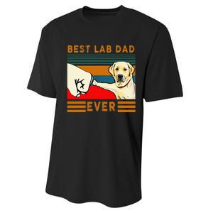 Best Lab Dad Father's Day Dad Gifts Best Labrador Dad Performance Sprint T-Shirt