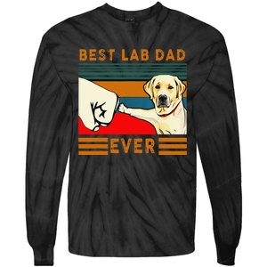 Best Lab Dad Father's Day Dad Gifts Best Labrador Dad Tie-Dye Long Sleeve Shirt