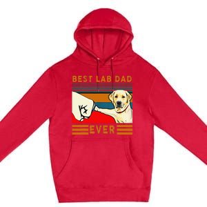 Best Lab Dad Father's Day Dad Gifts Best Labrador Dad Premium Pullover Hoodie