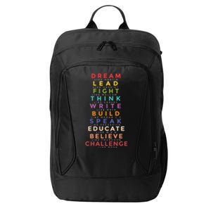 Black Leader Dream Like Martin Teach Black History Month Gift City Backpack