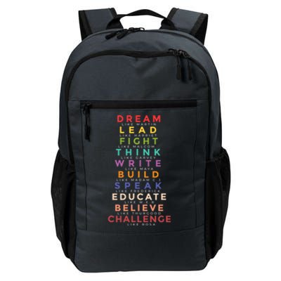 Black Leader Dream Like Martin Teach Black History Month Gift Daily Commute Backpack