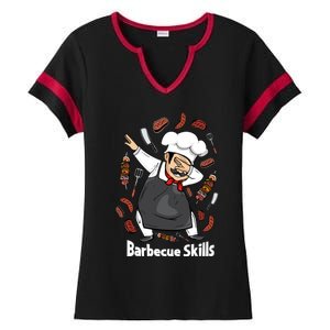 Barbecue Lover Dad Grilling Bbq Chef Father Barbecue Meaningful Gift Ladies Halftime Notch Neck Tee