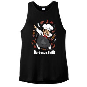 Barbecue Lover Dad Grilling Bbq Chef Father Barbecue Meaningful Gift Ladies PosiCharge Tri-Blend Wicking Tank