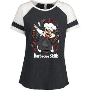 Barbecue Lover Dad Grilling Bbq Chef Father Barbecue Meaningful Gift Enza Ladies Jersey Colorblock Tee