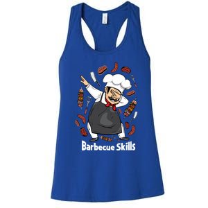 Barbecue Lover Dad Grilling Bbq Chef Father Barbecue Meaningful Gift Women's Racerback Tank