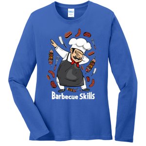 Barbecue Lover Dad Grilling Bbq Chef Father Barbecue Meaningful Gift Ladies Long Sleeve Shirt