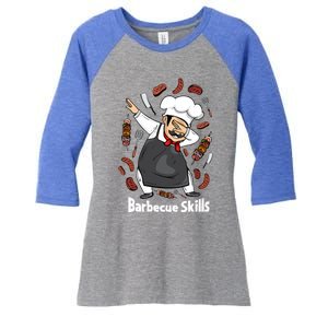 Barbecue Lover Dad Grilling Bbq Chef Father Barbecue Meaningful Gift Women's Tri-Blend 3/4-Sleeve Raglan Shirt