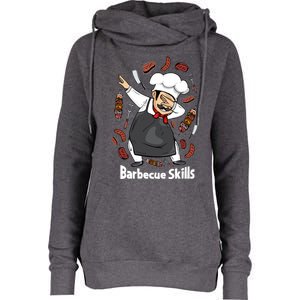 Barbecue Lover Dad Grilling Bbq Chef Father Barbecue Meaningful Gift Womens Funnel Neck Pullover Hood