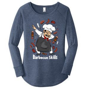 Barbecue Lover Dad Grilling Bbq Chef Father Barbecue Meaningful Gift Women's Perfect Tri Tunic Long Sleeve Shirt