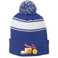 BreadWinner Lazy DIY Halloween Costume Funny Spoof Stripe Pom Pom Beanie