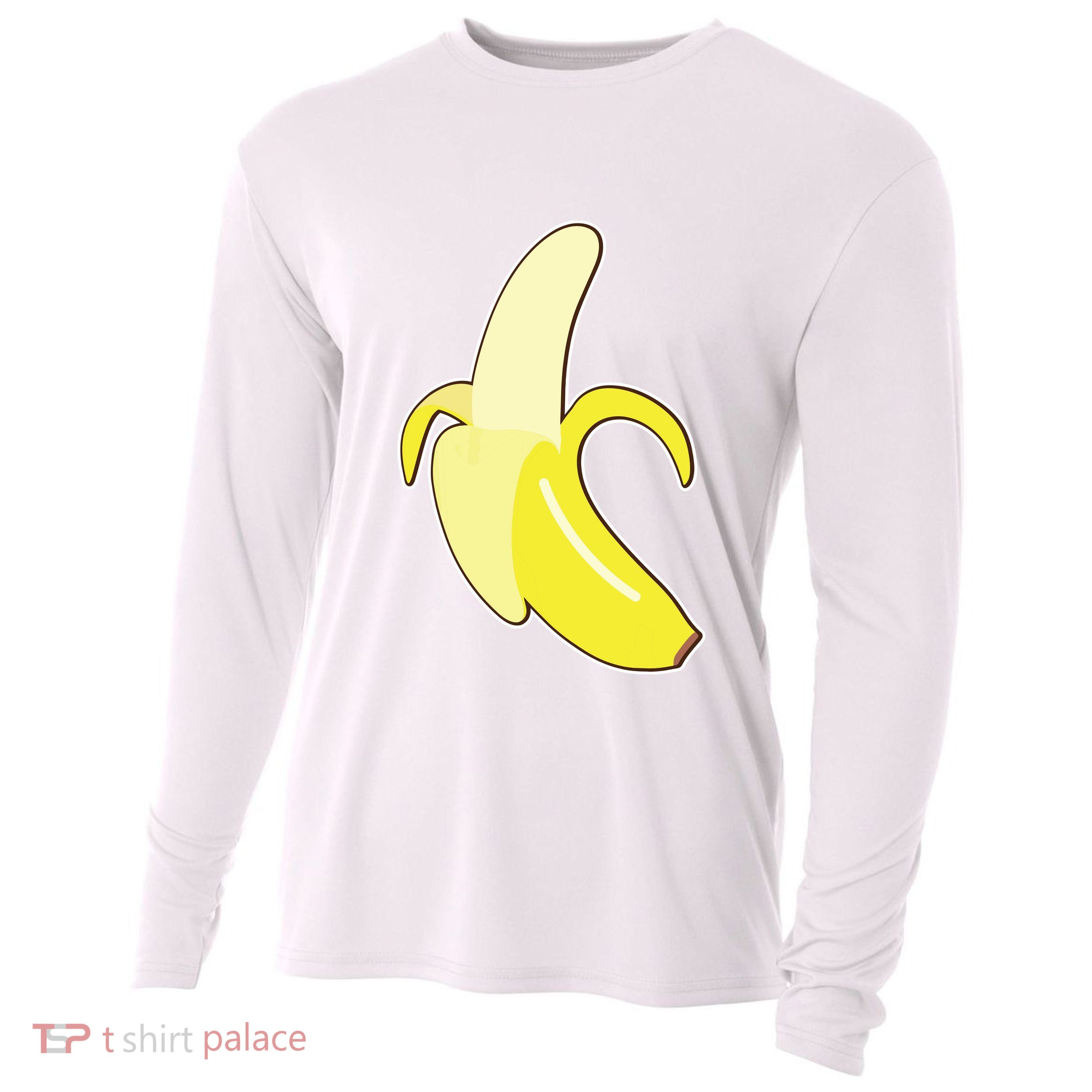 Banana Lazy Diy Halloween Costume Funny Cooling Performance Long Sleeve Crew