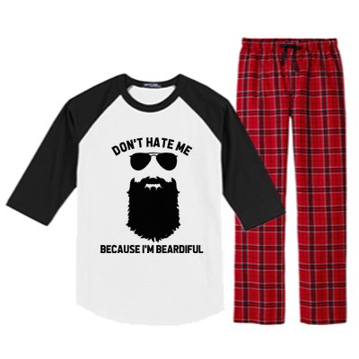 Beard Lover DonT Hate Me Because IM Beardiful Raglan Sleeve Pajama Set