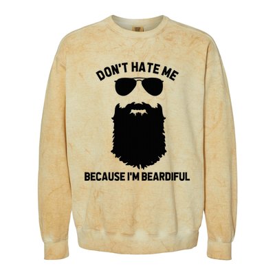 Beard Lover DonT Hate Me Because IM Beardiful Colorblast Crewneck Sweatshirt