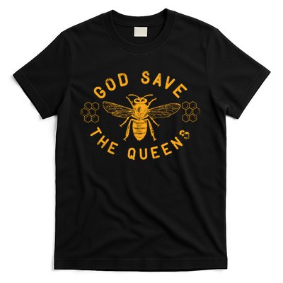 Bee Lovers Design God Save The Queen Funny Gift T-Shirt