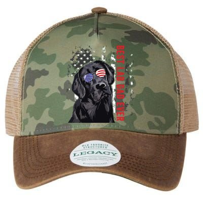 Best Lab Dad Ever Labrador Dog American Flag Fathers Day Legacy Tie Dye Trucker Hat
