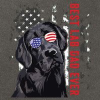 Best Lab Dad Ever Labrador Dog American Flag Fathers Day Cotton Canvas Backpack