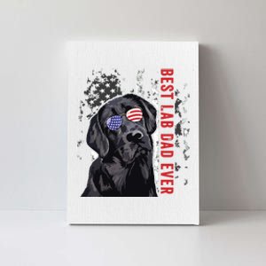 Best Lab Dad Ever Labrador Dog American Flag Fathers Day Canvas